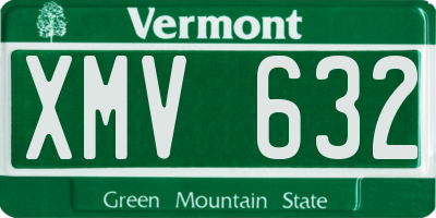 VT license plate XMV632