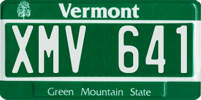 VT license plate XMV641