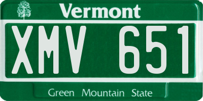 VT license plate XMV651