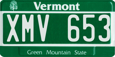VT license plate XMV653