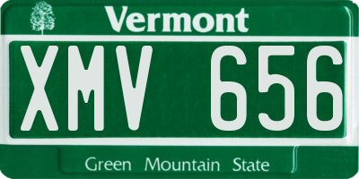 VT license plate XMV656