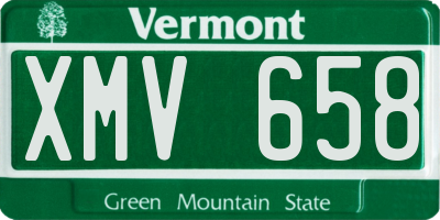 VT license plate XMV658