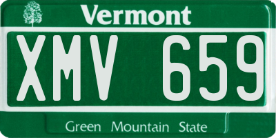 VT license plate XMV659