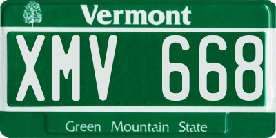VT license plate XMV668