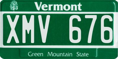 VT license plate XMV676