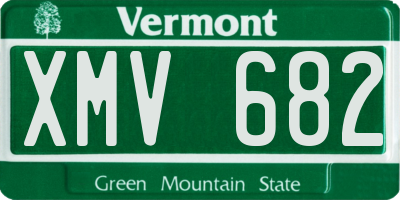 VT license plate XMV682