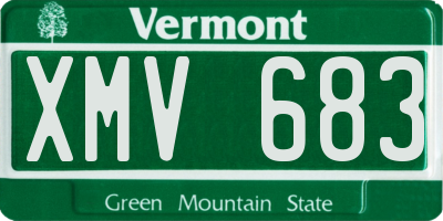 VT license plate XMV683