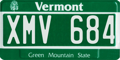 VT license plate XMV684