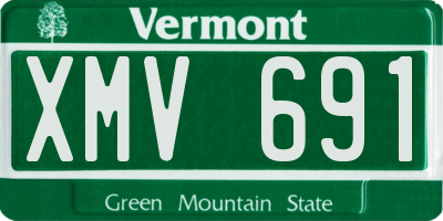 VT license plate XMV691