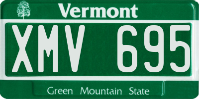 VT license plate XMV695