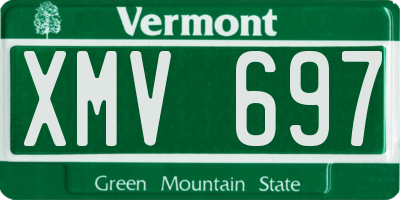 VT license plate XMV697