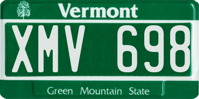 VT license plate XMV698