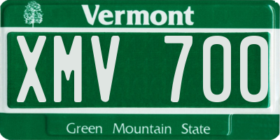 VT license plate XMV700