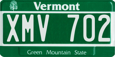 VT license plate XMV702