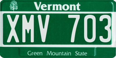 VT license plate XMV703