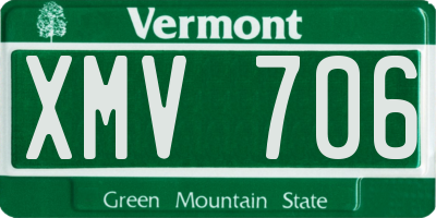 VT license plate XMV706