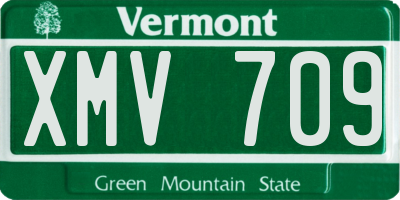 VT license plate XMV709