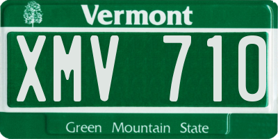 VT license plate XMV710