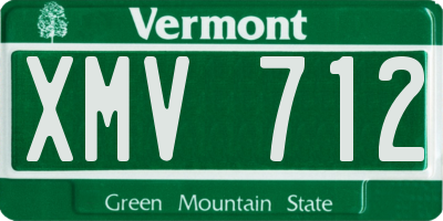 VT license plate XMV712