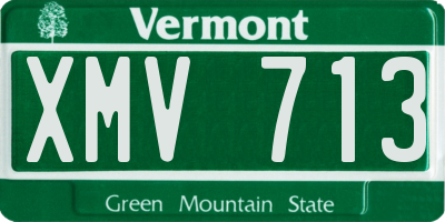 VT license plate XMV713
