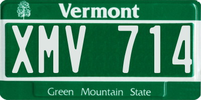 VT license plate XMV714