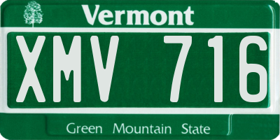 VT license plate XMV716