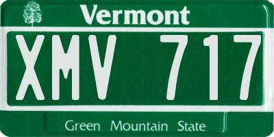VT license plate XMV717