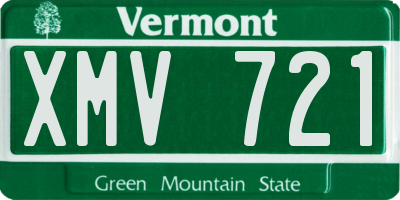 VT license plate XMV721