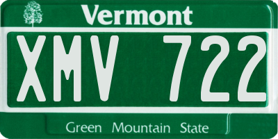 VT license plate XMV722