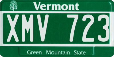 VT license plate XMV723