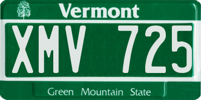 VT license plate XMV725