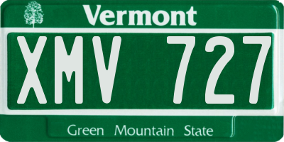 VT license plate XMV727