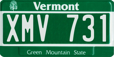 VT license plate XMV731