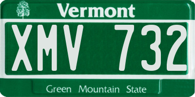 VT license plate XMV732