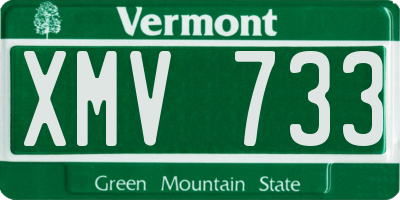 VT license plate XMV733