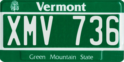 VT license plate XMV736