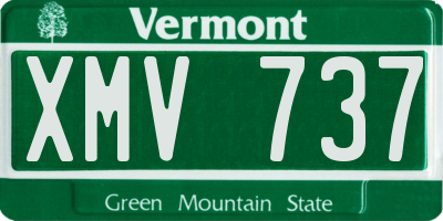 VT license plate XMV737