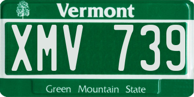 VT license plate XMV739