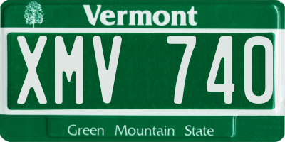 VT license plate XMV740