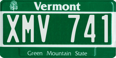 VT license plate XMV741