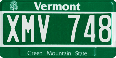 VT license plate XMV748