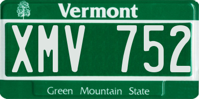 VT license plate XMV752