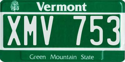 VT license plate XMV753