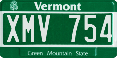 VT license plate XMV754