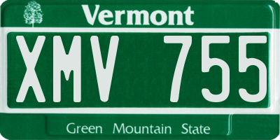 VT license plate XMV755