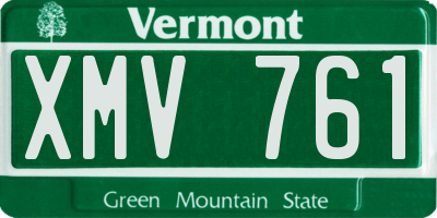 VT license plate XMV761