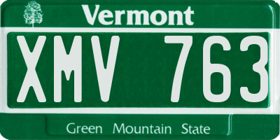 VT license plate XMV763