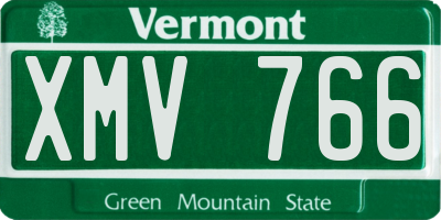 VT license plate XMV766