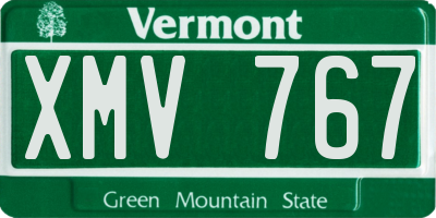 VT license plate XMV767