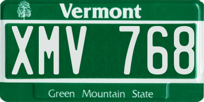 VT license plate XMV768